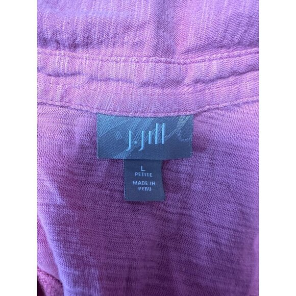 J. Jill Long Sleeve Button Front Casual Blouse Size Petite L - Picture 4 of 8